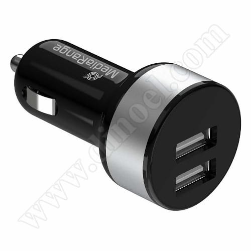 Адаптер захранване MediaRange 17W, 2x USB-A, бял, MRMA103
